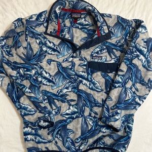 EXC RARE Patagonia Flying Fish Synchilla Fleece Mens Medium